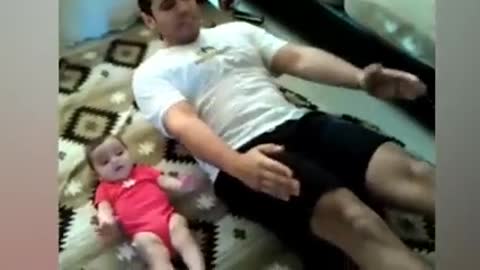Funniest baby and daddy hilarious mother