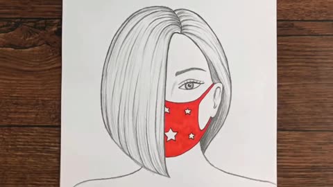 Mask Girl 😷 Simple-Art 🎨