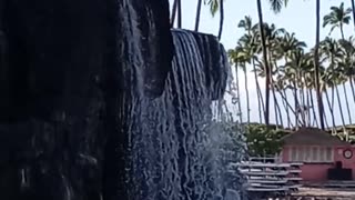 Waterfall At Hilton Big Island Hawaii