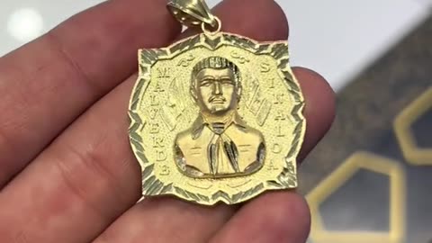 Real Gold Jesus Malverde De Sinaloa Pendants