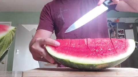 HOW TO CUT A WATERMELON TO PERFECTION