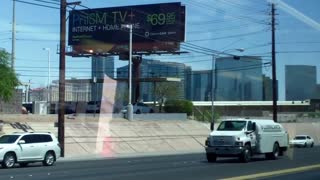 Riding The Tropicana Bus Past Las Vegas Strip 2014