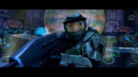 Halo Cutscene Cortana and 343 Guilty Spark Arguing (Enhanced Graphics)