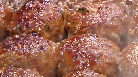 korean style hamburger steak - tteokgalbi - korean street food