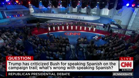 Trump We speak English here, not Spanish