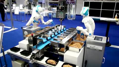 Japanese noodle-sorting robot has forks for hands