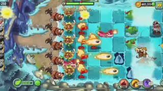 Plants vs Zombies 2 Frostbite Caves - Day 22
