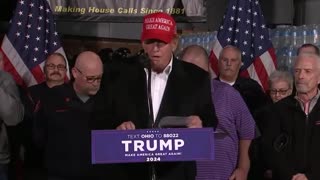 Donald Trump brought thousands of water bottles to help the residents in East Palestine, Ohio