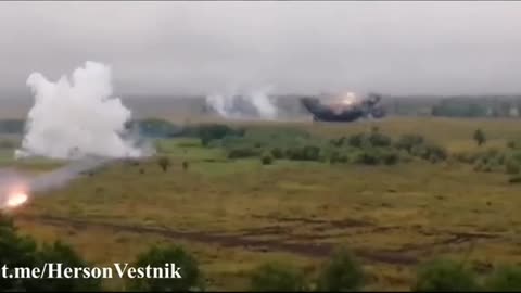 Russian TOS-1A firing
