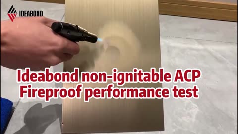 IDEABOND Non—ignitable ACP panel Aluminium Composite Fireproof Performance Test