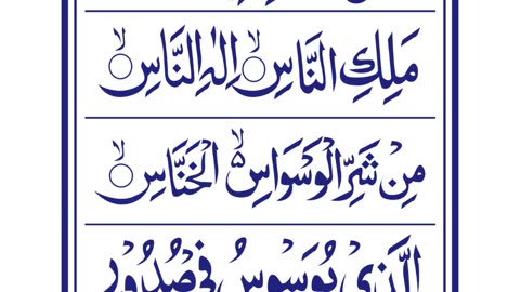 Surah Al-Nas (Chapter 114) from the Quran (Urdu/Hindi)