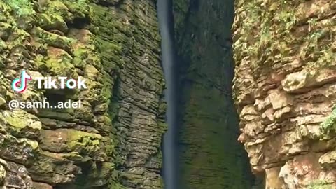 Beautiful view of stunning waterfall in Brazil