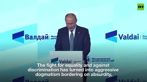 Vladimir Putin delivers speech on the destruction of Western society