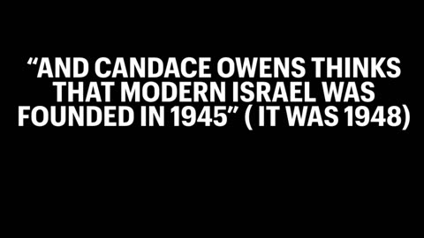 Candace Owens AGAIN Demonstrates Her Ignorance and Anti-Semitism