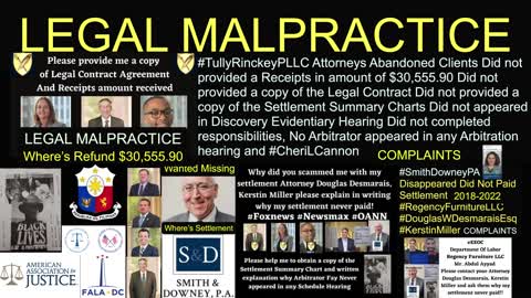Supreme Court / Tully Rinckey PLLC Client Complaints Legal Malpractice / Refund $30,555.90