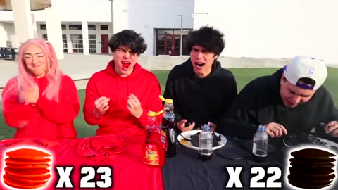 Eating Only ONE COLOR Food for 24 Hours!