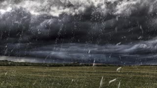 Real Heavy Rainstorm - Hailstorm and Thunder Atmosphere