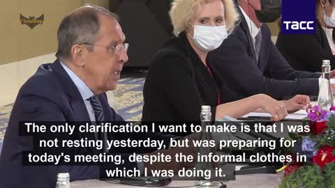 Lavrov at Russia-China bilateral side meeting at G20, makes a joke about the fake news