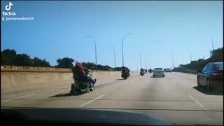 Driving Pass A Motorcycle Club