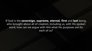 BoneFire Foundations Question 7--What are the decrees of God?