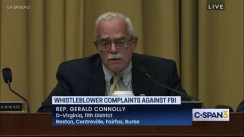 Rep. Connolly Shames the FBI Whistleblowers Saying They Just Have 'Employment Grievances'