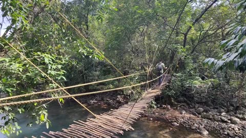 Hidden waterfall in goa