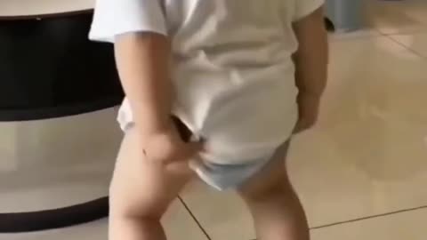 Cute baby funny dance video
