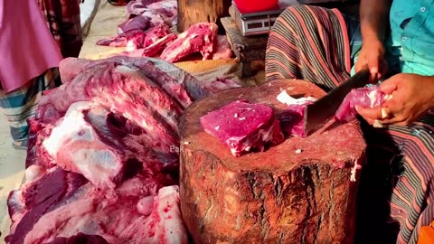 Amazing beef cutting skills