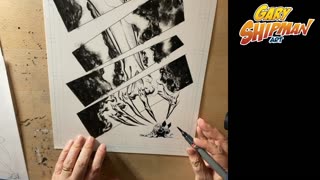 Drawing Stream eps 20 | Inking Titan Comic Art Sketches