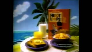 Kellogs Fruit Loops 'Cool Cat' Surfing TV Commercial - 1980's