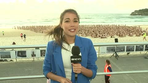 Thousands strip off at Bondi Beach for Spencer Tunick art installation