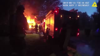 Police Officer saves people from house fire while they were asleep
