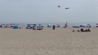 Small plane plummets into ocean as people watch in shock on a New Hampshire beach