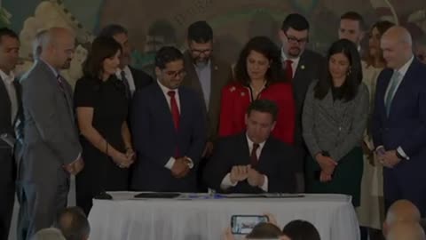 Florida Governor Ron DeSantis signs a bill that designates November 7 as "Victims of Communism Day"