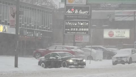 Winter Snow Storm in Toronto CANADA