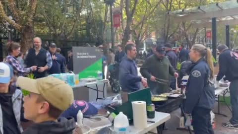 Seattle Police & Fire Who Were Terminated For J4b Mandates Out Feeding The Homeless