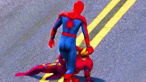 GTA V BATMAN KIDNAPS IRON MAN SPIDER-MAN SAVES 😲 #shorts