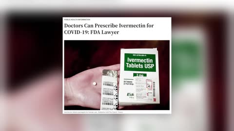 Doctors Can Prescribe Ivermectin for COVID-19: FDA Lawyer [READ]