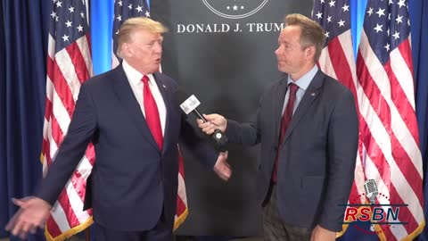 RSBN Interview with President Trump in Washington, MI Before Rally 4/2/22