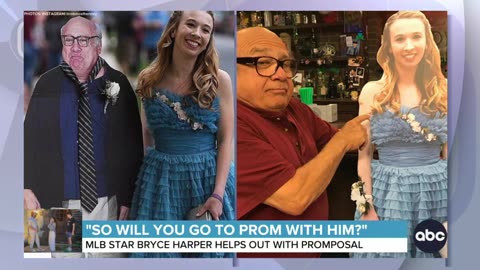 MLB player Bryce Harper helps with 'promposal' ABC News