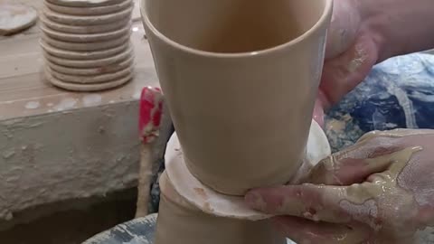 How to make a cup Part 1 (Japanese pottery) #shorts