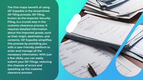 What Are The Benefits Of Using ISF Expedite For ISF Filing And Customs Clearance