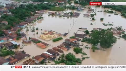 Weather Events 2021 - Deadly floods and landslides (Brazil) - Sky News - 13th December 2021