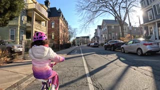 👧🏽🚴🏻Father and Daughter Bike TRAINING in Boston Jamaica Plain Paths💥🔥