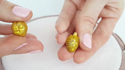 Magnetic needle holder for embroidery and sewing. Pincushion on canvas Golden Turtle by AnneAlArt