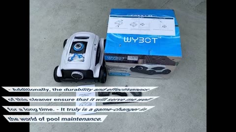 See Reviews: WYBOT Futuristic Cordless Robotic Pool Cleaner, Lasts 130Mins, Dirt Detect Technol...