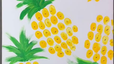 You can draw sweet and sour pineapples with your fingers, which is very suitable for small potters_