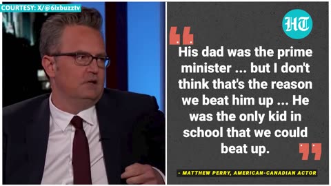 Matthew Perry 'Beat' Canada PM Trudeau In School; Old Video Goes Viral I Watch