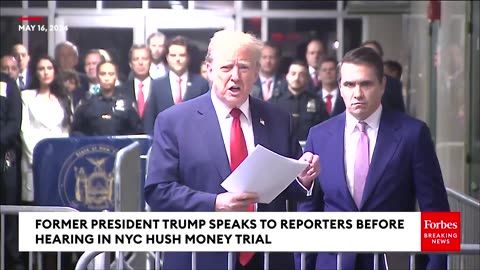 BREAKING- TrumpFlanked By Matt Gaetz & Anna Paulina LunaSpeaks To Reporters Before Cohen Testimony
