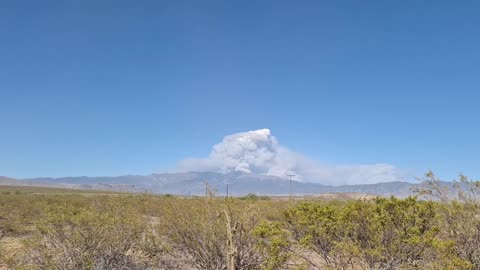 Ruidoso, NM fires Timelapse 6/17/24 viewed from Three Rivers